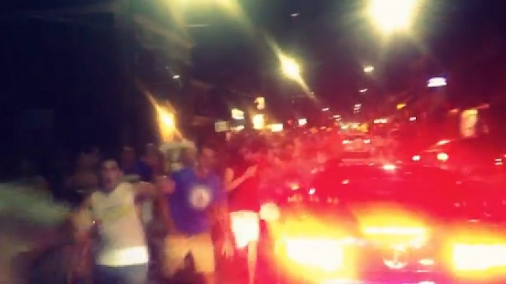PHOTO: Image from video footage of the Im Shmacked event-turned-riot at University of Delaware, Sept. 9, 2013.