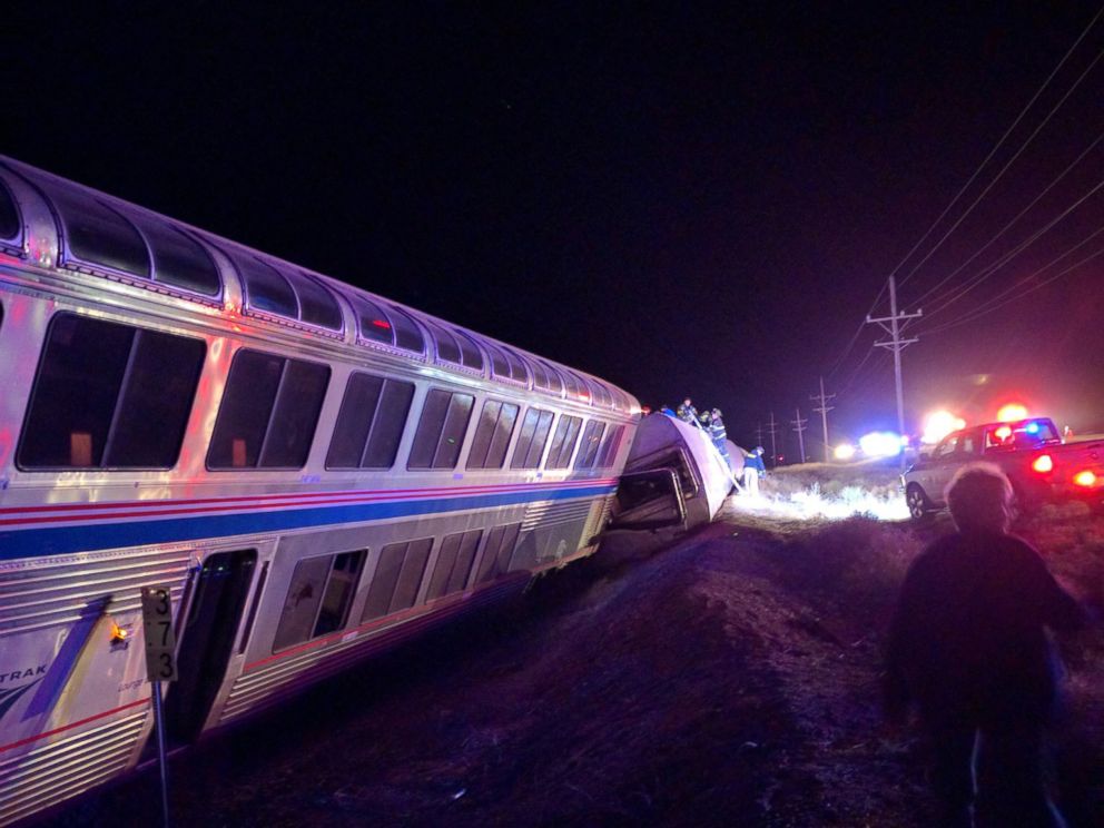 PHOTO: An Amtrak train traveling from L.A. to Chicago derailed approximately 20 miles west of Dodge City, Kansas in this March 14, 2016 file photo.