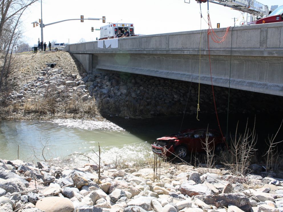 A baby was rescued alive from a car overturned in a Utah river on Saturday, March 7, 2015.