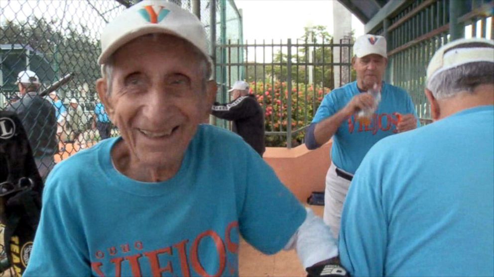 Watch One of the Country's Oldest Softball Players - ABC News