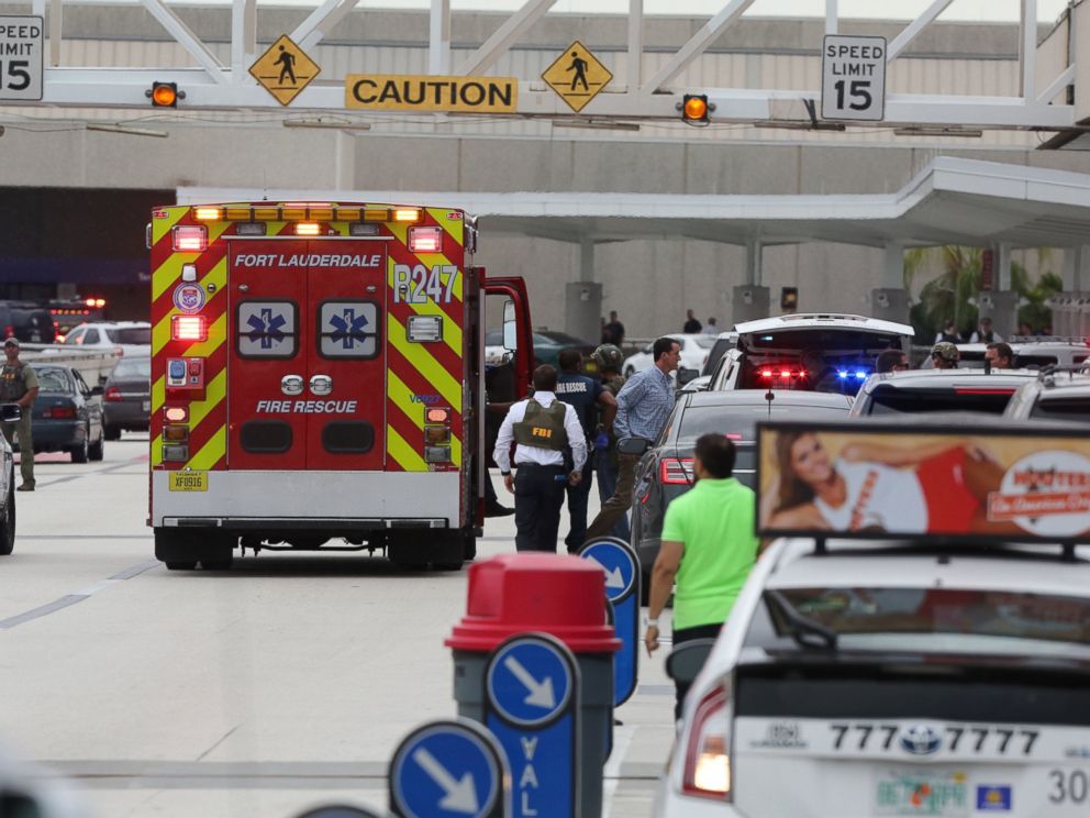 PHOTO: Fire rescue and emergency vehicles at the Fort Lauderdale Airport, on Jan. 6, 2017, in Fort Lauderdale, Florida.