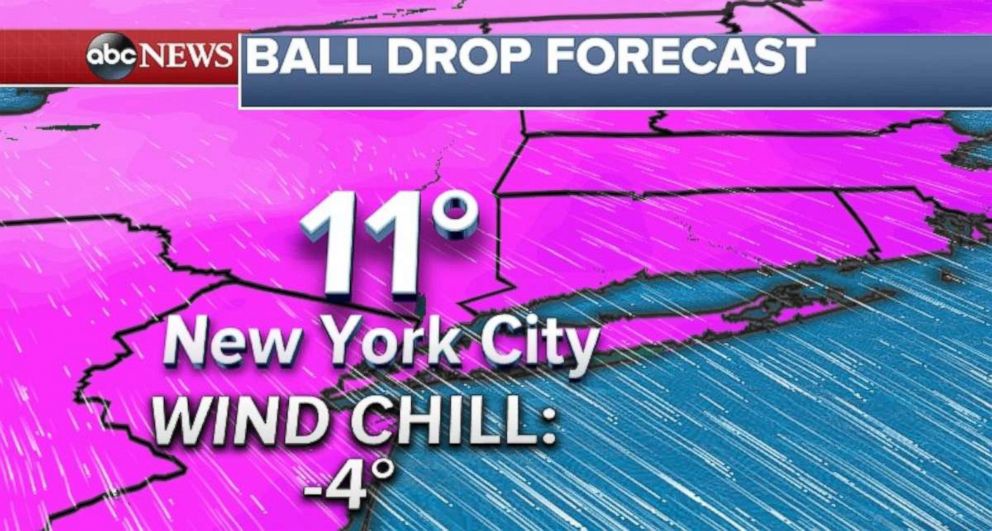 The temperature could tie for the second-lowest all-time in Times Square on New Years Eve.