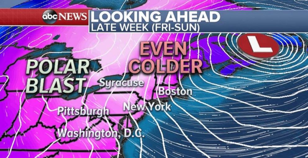 The air coming in at the end of the week is likely to be even colder than this past weeks bitter temperatures.