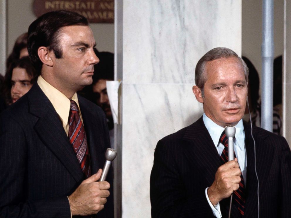 PHOTO: Sam Donaldson and Frank Reynolds report from the House Judiciary Committee Impeachment of Richard M. Nixon.