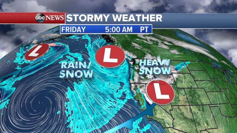 Huge Storm Pounding West Coast As East Sees Warm Up Abc News