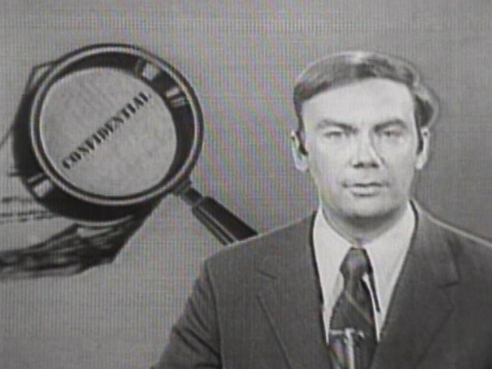 PHOTO: Sam Donaldson reports on the break-in at the Democratic National Committee headquarters in Washington, D.C. on ABCs Weekend News, June 17, 1972.
