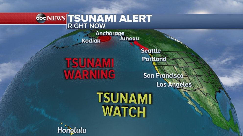 Massive Earthquake Off Coast Of Alaska Triggers Tsunami Warnings Abc News