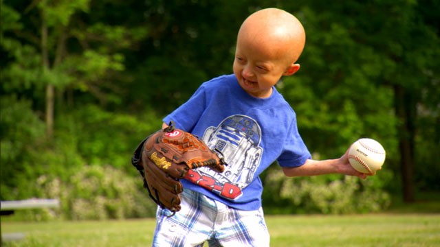 PHOTO: At 7 years old, Josiah Viera is just 27 inches tall and weighs 15.5 pounds; however, his size doesn't limit his love for his favorite sport.