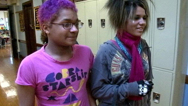 PHOTO:&nbsp;Two students at The Alliance School, a public middle school in Milwaukee that welcomes lesbian, gay, bisexual and transgender youth.