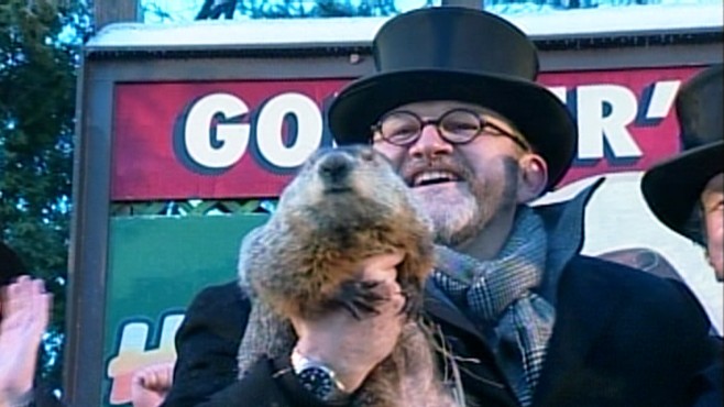 VIDEO: Punxsutawney Phil predicts an early spring at Gobbler's Knob in Pennsylvania.
