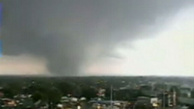 VIDEO: Sky Cam captures a massive twister in Alabama.