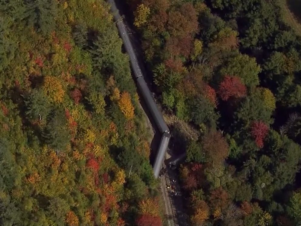 PHOTO: Amtrak train 55 derailed in Northfield, Vt. in this Oct. 5, 2015 file photo.