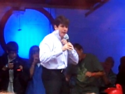 Video: Blago does Elvis at Chicago block party.