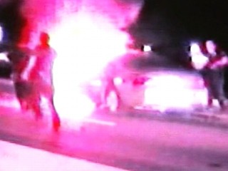 Woman Saved From Fiery Wreck