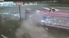 VIDEO: Surveillance video shows a Miami police cruiser plowing into a concrete fence.