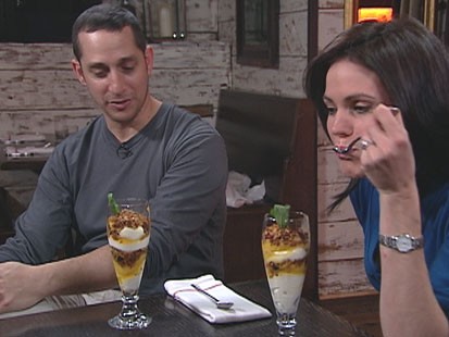 VIDEO: Almond chef Jason Weiner makes the passion fruit and mousse dessert.