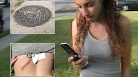 Girl Falls in Manhole