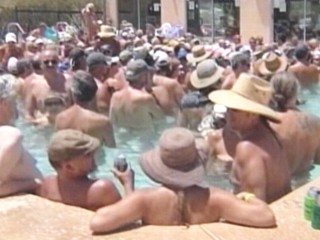 Nudists Dip For A World Record