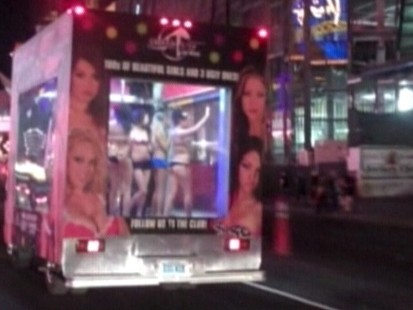Video: Las Vegas strip club sees business boom after their stripper-mobile hits the streets.