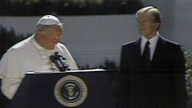 VIDEO: Pope John Paul II Visits White House