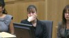 Jodi Arias reacts a the judge declared a mistrial in the sentencing phase of her murder trial, May 23, 2013.