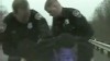 VIDEO: Dash cam video shows robbery suspect eating the stickup note during arrest.