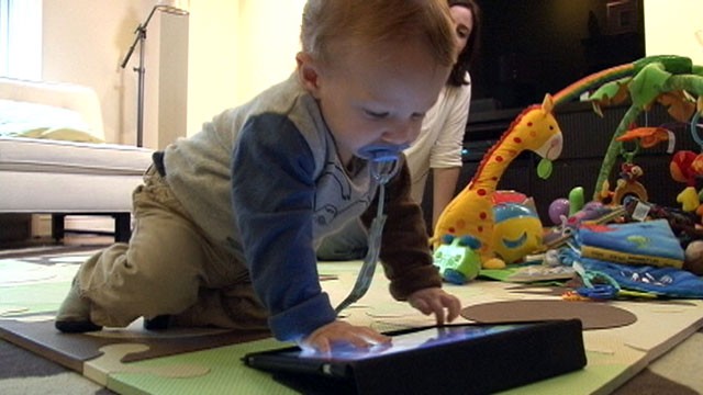 PHOTO: 13-month-old Leo Wolfson interacts with his iPad