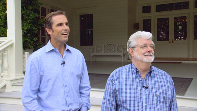 PHOTO: Bob Woodruff and George Lucas