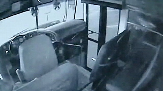 School Bus Swept Up by Tornado