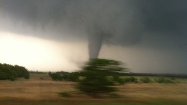 PHOTO: A funnel cloud forms near Canton, Okla., Tuesday, May 24, 2011.