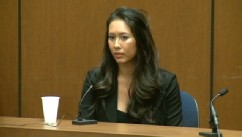 PHOTO: Michelle Bella testifies during Dr. Conrad Murray's trial in the death of pop star Michael Jackson in Los Angeles, Oct. 4, 2011.