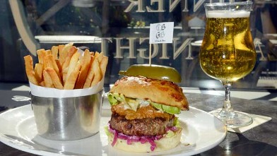 PHOTO: DBGB's restaurant offers a Burger called The Piggy, served in the  New York City location, July 25, 2012.