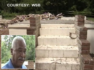 Al Byrd's house mistakenly demolished.