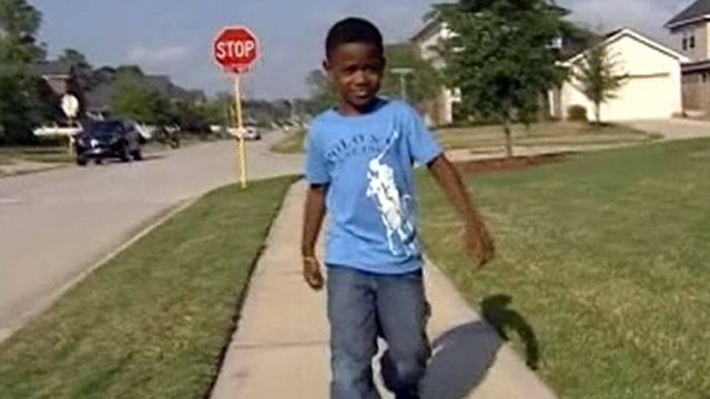 PHOTO: Good Samaritan, Viviene Forbes-Thomas helped young Devin Houston get home safely after being sent home from school, April 9, 2013.