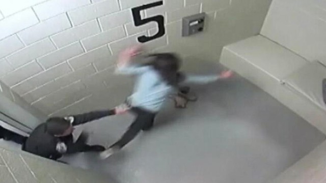 VIDEO: Cassandra Feuerstein says she suffered broken bones after being shoved by an officer in Skokie, Ill.