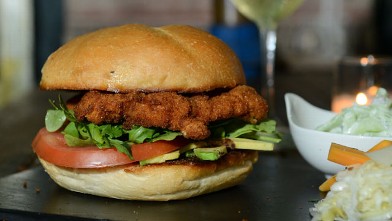 PHOTO: The Schnitzel Sandwich is served at Edi and The Wolf, New York City, Oct. 3, 2012.