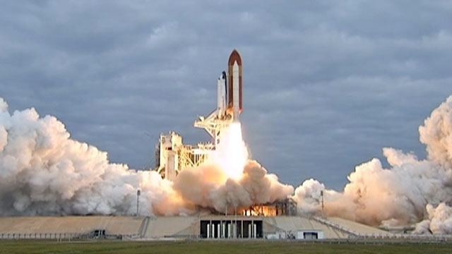 PHOTO: The space shuttle Endeavour takes off from the Kennedy Space Center in Cape Canaveral, Fla. on May 16, 2011.