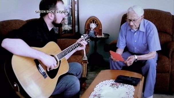 abc fred stobaugh love song jef 130827 16x9 608 Viral Video: Illinois Man, 96, Writes Tribute Song to Late Wife
