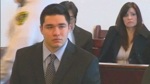 PHOTO: Nathaniel Fujita sits during testimony at his murder trial in Woburn, Mass., March 5, 2013.
