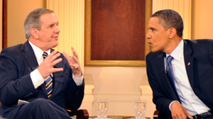 PHOTO: Charles Gibson President Obama