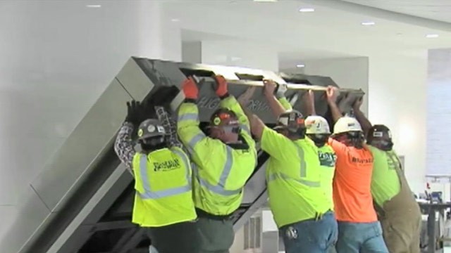 PHOTO: A young boy is killed after a huge sign falls at Alabama ariport.