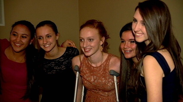 PHOTO: Alexis Hanford, (C) endures 17 surgeries in time for homecoming dance.
