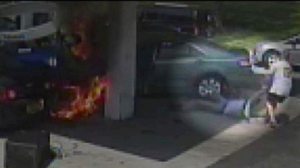 PHOTO: Video captures the dramatic moments when John Vescio saved a helpless driver from a gas fire.