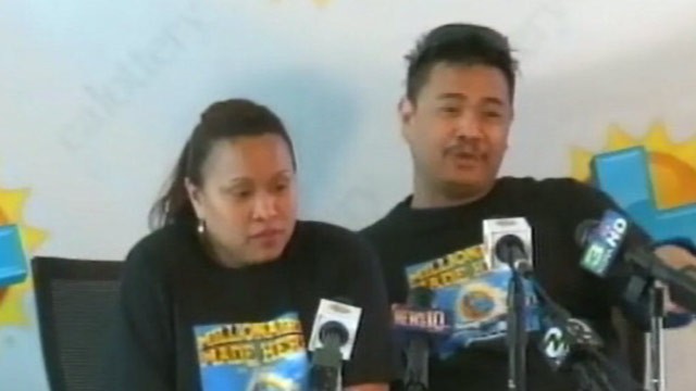 PHOTO: Bladimir and Marita Agnite of Fremont, Calif., came forward to claim the $52 million Mega Millions jackpot after a friend or relative told Bladimir he had seen his picture on the news.