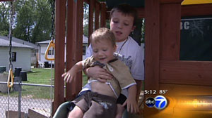 Logan Hearn, 9, of Joliet, Ill., helped save the life of his 2-year-old brother Brendan, after the toddler nearly drowned in the family pool.