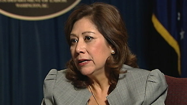 PHOTO: "Its a big cost," Secretary of Labor Hilda Solis told ABC News in regard to "improper payments" of unemployment benefits that were made in 2011.