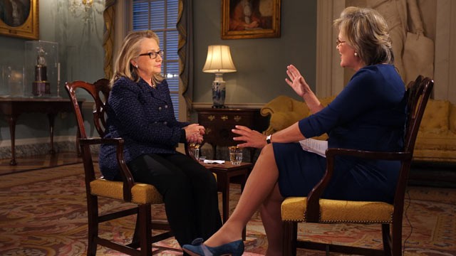 PHOTO: In her final television interview as Secretary of State, Hillary Clinton told 