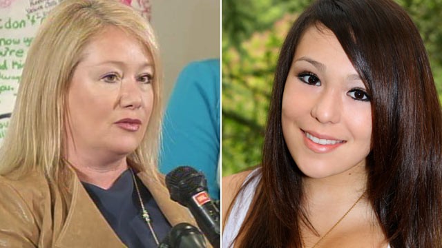 PHOTO: The parents of Audrie Potts, a teenager who committed suicide after a sexual assault, speak to the press on April 15, 2013.