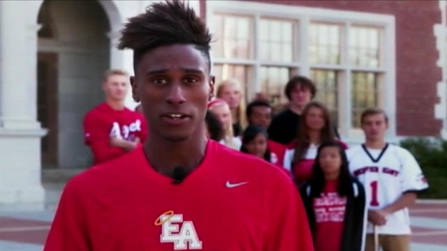 VIDEO: Anti-bullying videos feature teen athletes voicing their support for LGBT students.
