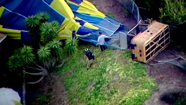 PHOTO: A wedding day hot air balloon ride for Kerin and Jonathan Narcisse, and 11 others, including their wedding party, crashed in San Diego, Calif.